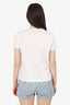 Maje White Crystal Embellished T-Shirt Size 1