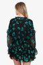 Misa Black & Blue Printed Mini Dress Size S