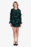 Misa Black & Blue Printed Mini Dress Size S