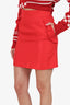 Sandro Red Cotton Mini Skirt Size 1