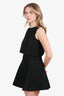 Maje Black Ruffle Sleeveless Mini Dress Size 1
