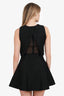 Maje Black Ruffle Sleeveless Mini Dress Size 1