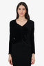 Veronica Beard Black Velvet Ruffle Top Size 4