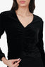 Veronica Beard Black Velvet Ruffle Top Size 4