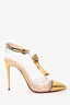 Christian Louboutin Gold 'Alta Firma 100' Heels Size 38