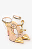 Christian Louboutin Gold 'Alta Firma 100' Heels Size 38