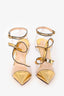 Christian Louboutin Gold 'Alta Firma 100' Heels Size 38