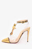 Christian Louboutin Gold 'Alta Firma 100' Heels Size 38