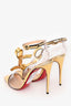 Christian Louboutin Gold 'Alta Firma 100' Heels Size 38