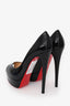 Christian Louboutin Black Patent 'Lady Peep 150' Heels Size 38