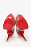 Christian Louboutin Nude Patent 'Lady Peep 150' Heels Size 38.5