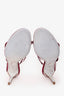 Rene Caovilla Burgundy Leather/Silk Wrap Heels Size 38