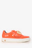 Versace Orange Patent Medusa Insignia Sneakers Size 36.5