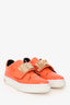 Versace Orange Patent Medusa Insignia Sneakers Size 36.5