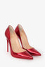 Christian Louboutin Red Metallic Patent Leather So Kate 120 Heels 37.5