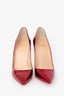 Christian Louboutin Red Metallic Patent Leather So Kate 120 Heels 37.5