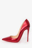 Christian Louboutin Red Metallic Patent Leather So Kate 120 Heels 37.5