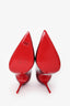 Christian Louboutin Red Metallic Patent Leather So Kate 120 Heels 37.5
