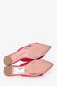 Aquazurra Pink Suede Leather Pom Pom Mules Size 38