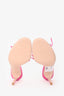 Gianvito Rossi Pink Leather/PVC Lace-Up Detail Sandals Size 37.5