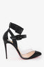 Christian Louboutin Black Leather Multimiss 100 Heels Size 38