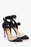 Christian Louboutin Black Leather Multimiss 100 Heels Size 38