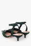 Christian Dior Green Fabric/Leather Tartan "Dior Gang" Heels Size 37.5