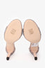 Jimmy Choo Copper Leather Glitter Platform Sandals Size 37.5