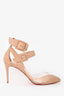 Christian Louboutin Beige Leather/PVC Multimiss 85 Heels Size 37.5