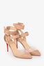 Christian Louboutin Beige Leather/PVC Multimiss 85 Heels Size 37.5