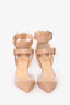 Christian Louboutin Beige Leather/PVC Multimiss 85 Heels Size 37.5