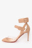 Christian Louboutin Beige Leather/PVC Multimiss 85 Heels Size 37.5