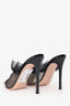 Gianvito Rossi Black Mesh Polka Dot Mules Size 39