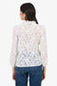 Maje White Lace Long Sleeve Top Size 1