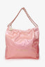 Pre-Loved Chanel™ Pink Iridescent Lambskin Large 22 Shoulder Bag With Pouch