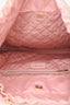 Pre-Loved Chanel™ Pink Iridescent Lambskin Large 22 Shoulder Bag With Pouch