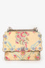 Fendi Yellow Leather Marie Antoinette Print Small Kan I Crossbody Bag