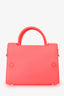 Christian Dior Neon Orange Leather "Diorever" Mini Top Handle With Strap