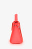 Christian Dior Neon Orange Leather "Diorever" Mini Top Handle With Strap