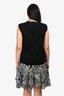 Louis Vuitton 2019 Black/White Patterned Sleeveless Dress Size M