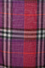 Burberry Red/Purple Wool/Silk Tartan Pattern Scarf