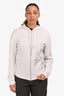 Hermes White Cotton Embroidered Pegasus Pattern Hoodie Size L