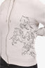 Hermes White Cotton Embroidered Pegasus Pattern Hoodie Size L