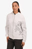 Hermes White Cotton Embroidered Pegasus Pattern Hoodie Size L