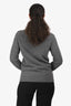 Comme des Garçons Play Grey Wool Red Heart Patch Cardigan Size S