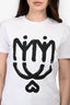 Miu Miu 2020 White/Black Graphic Printed Short Sleeve T-shirt Size XS