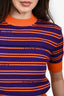 Miu Miu 2019 Purple/Orange Striped Logo Sweater Size 38