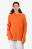 Acne Studios Orange Wool Embroidered Sweater Size L