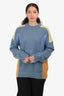 Diesel Blue/Multicolour Mohair/Wool Colour Block Sweater Size S