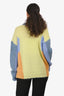 Diesel Blue/Multicolour Mohair/Wool Colour Block Sweater Size S